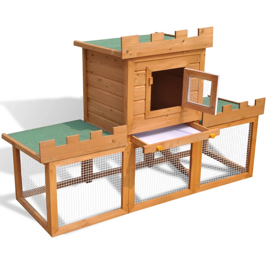 NNEVL Outdoor Large Rabbit Hutch House Pet Cage Single House