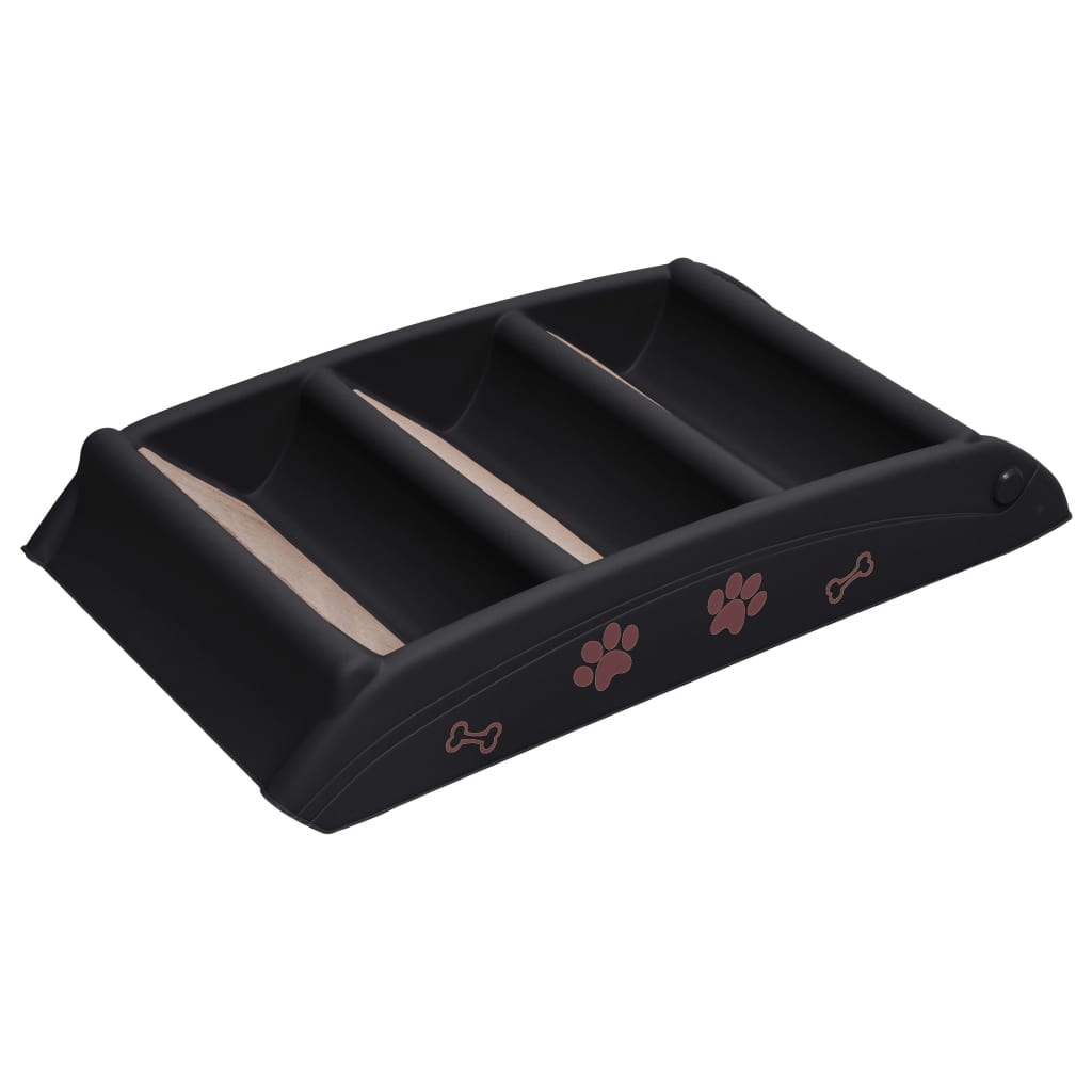 NNEVL Folding Dog Stairs Black 62x40x49.5 cm