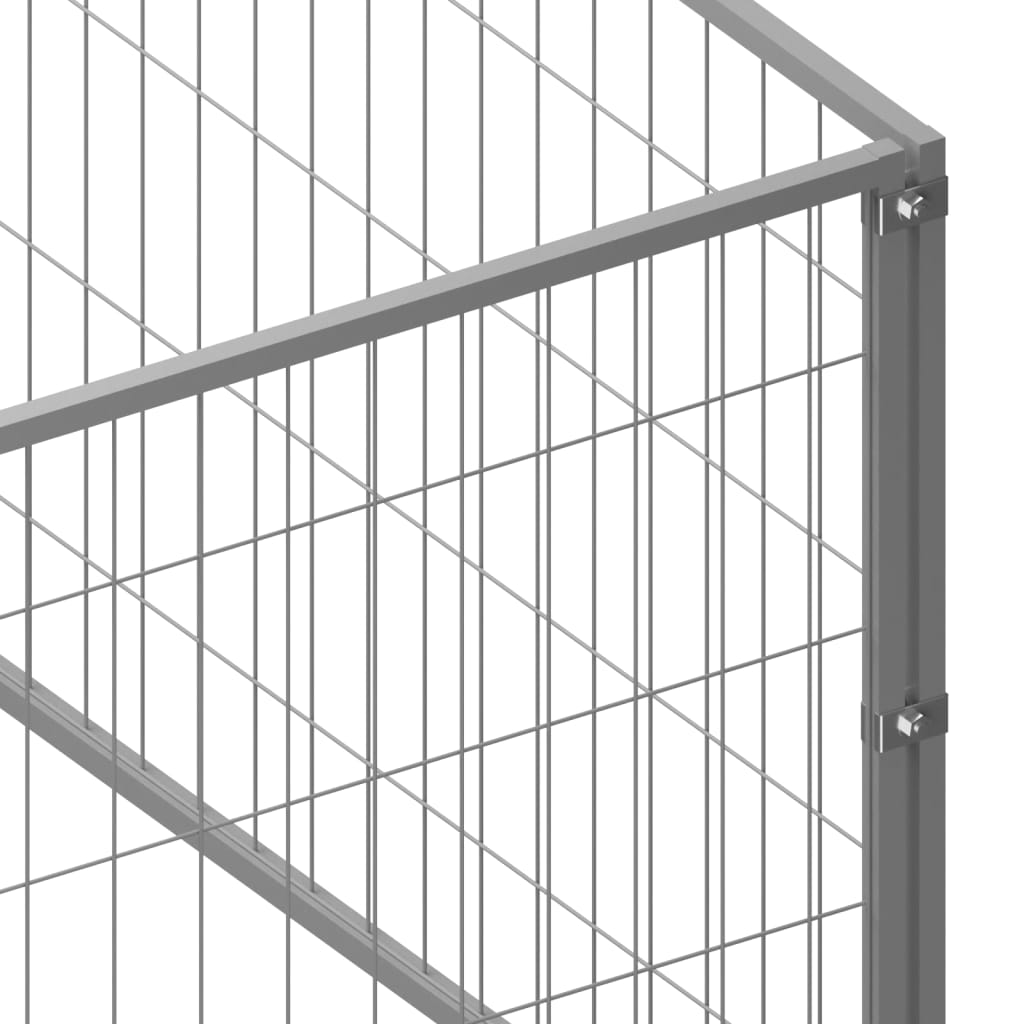 NNEVL Dog Kennel Silver 27 m² Steel