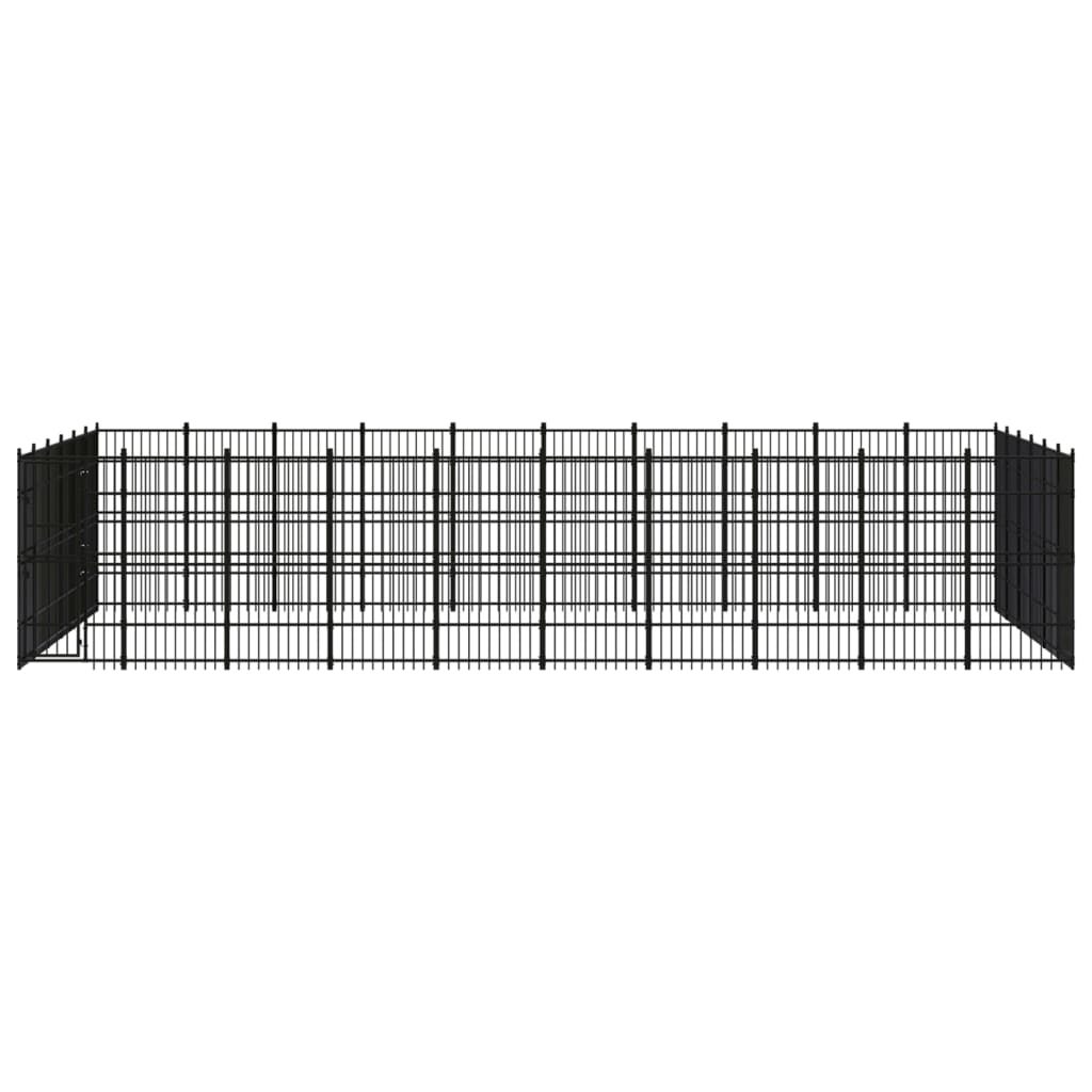 NNEVL Outdoor Dog Kennel Steel 55.3 m²