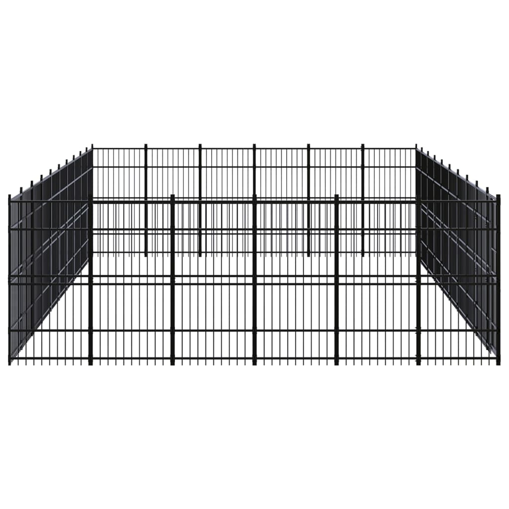NNEVL Outdoor Dog Kennel Steel 55.3 m²
