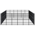 NNEVL Outdoor Dog Kennel Steel 55.3 m²