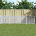 NNEVL Chicken Cage with Roof Light Grey 1003x98x90 cm Galvanised Steel