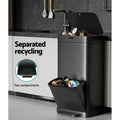 NNEDSZ 70L Motion Sensor Bin Pedal Bins Automatic Black