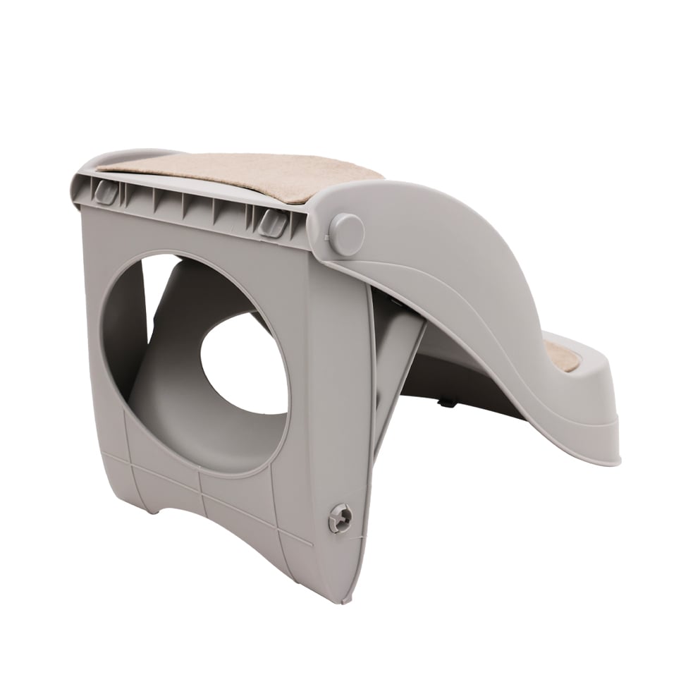 NNEDPE 38cm Foldable Pet Stairs Ramp - Grey