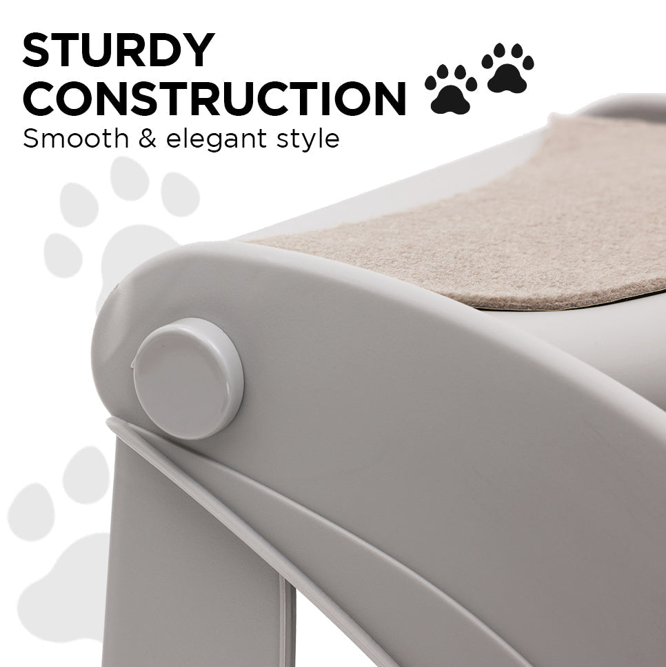 NNEDPE 38cm Foldable Pet Stairs Ramp - Grey